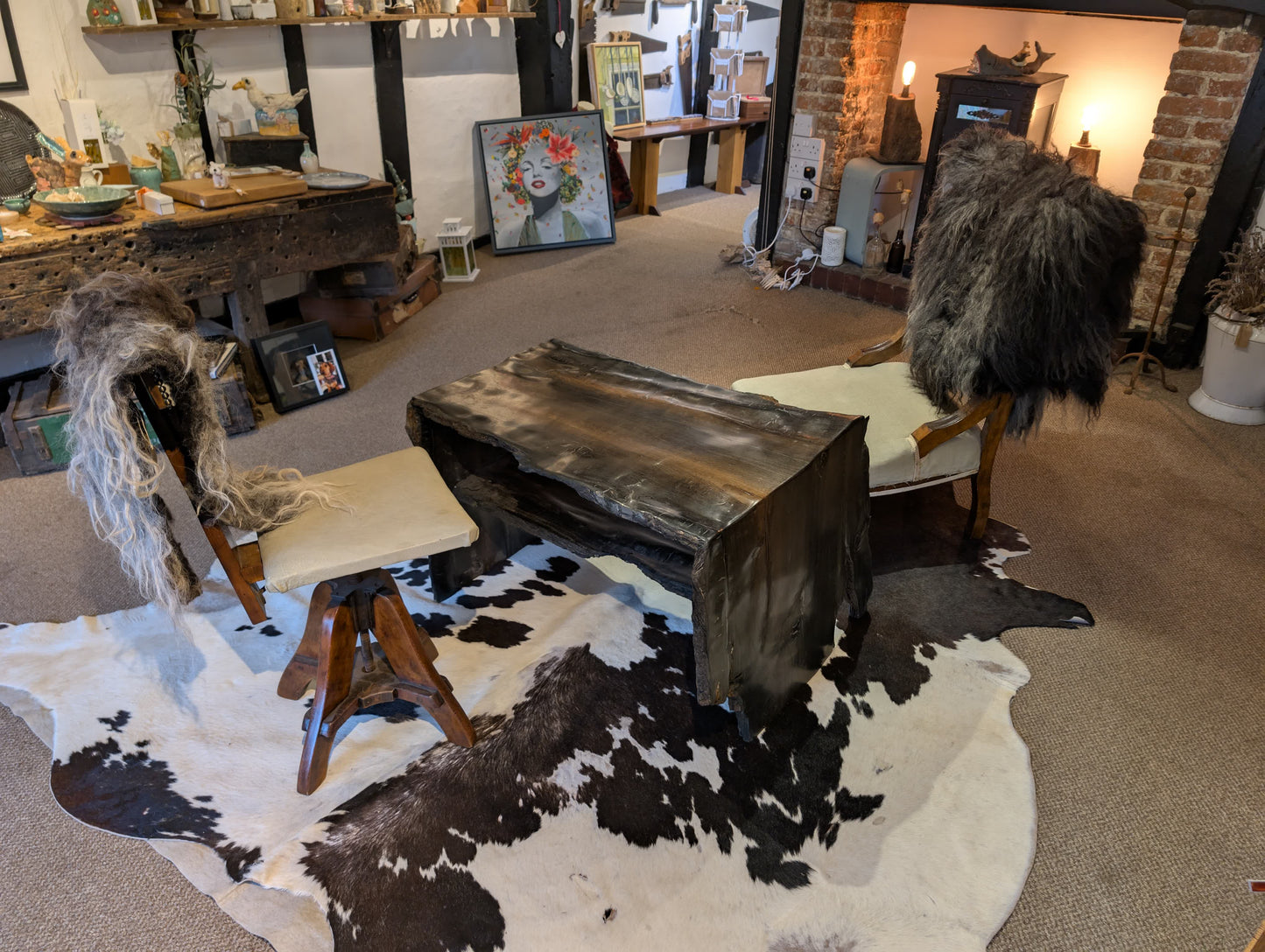 5,000 Year Old Bog Oak Table