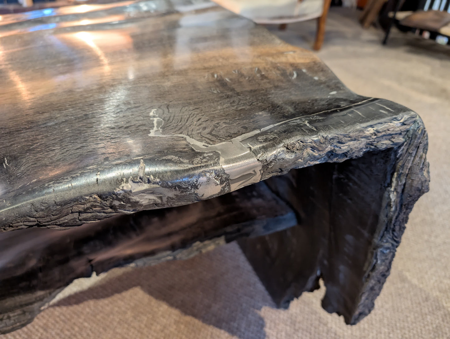 5,000 Year Old Bog Oak Table