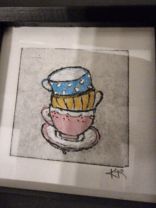 Drypoint Etching: Fancy a cuppa?